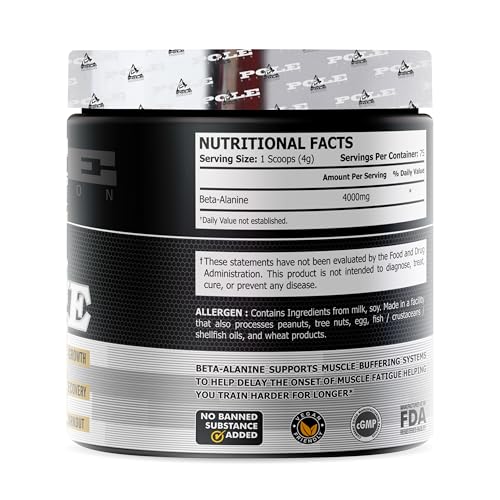 Image of Pole Nutrition Beta-Alanine Unflavored, 300 Gram, 75 Serving