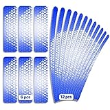 Reflective Stickers for Bikes 18pc (blue)-Waterproof, High Visibility Bike Stickers for Flat Surface