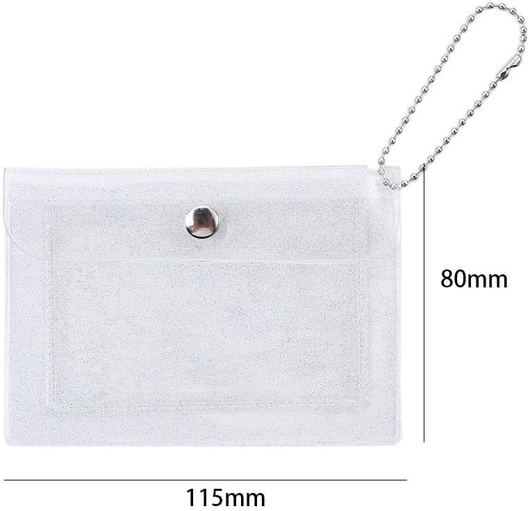 6pcs Transparent Credit Card Holder Wallet, Small Waterproof Key Photo Bag Organizer Case, Portable Coin Purse Keychain Card Storage Bag for Women