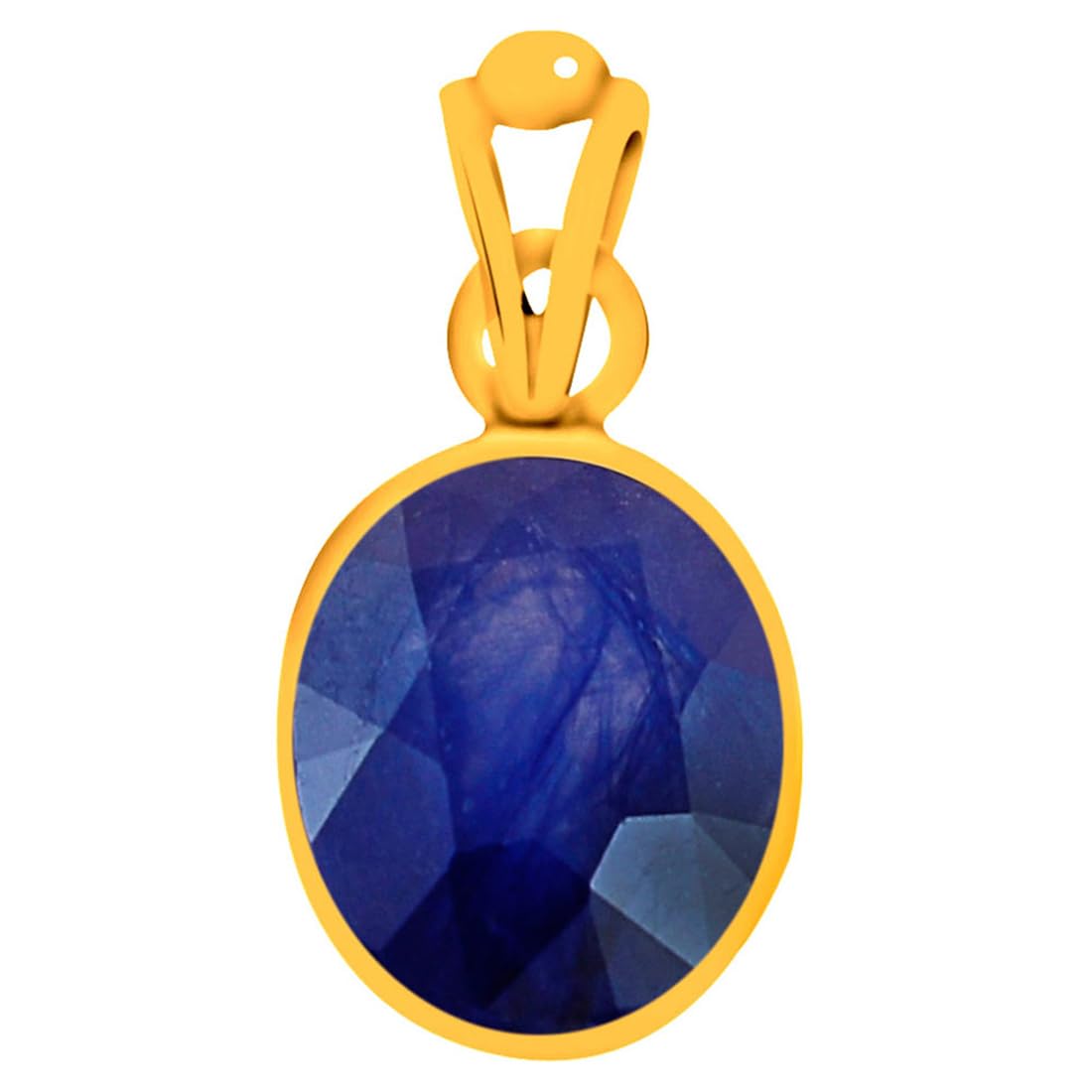 clara Certified Blue Sapphire Neelam 6.5 Carat or 7.25ratti Panchdhatu Alloy Gold Plating Astro Pendant for Men & Women-picture-12