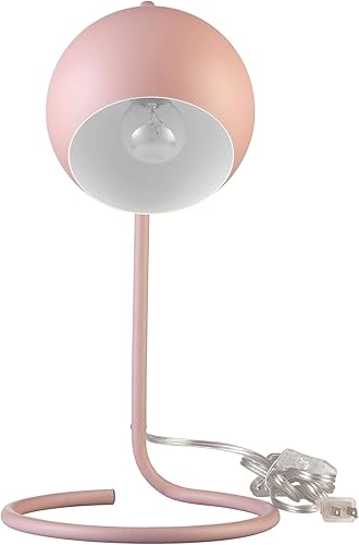 Globe Electric 52885 - Lámpara de escritorio de 15 pulgadas, latón mate, pantalla interior blanca, moderna, decoración del hogar, lámpara para