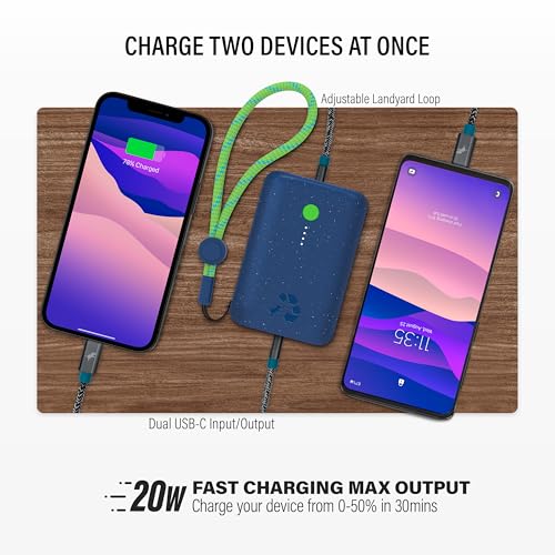 Image of Nimble Champ Portable Charger, 10000mAh Power Bank, 20W Dual USB-C Charging | Compatible with iPhone, Samsung, Tablet, iPad, MacBook, Travel Essential Power Bank with 2ft USB C Cable Included