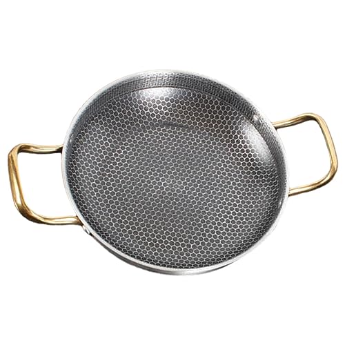 Sosoport Sartén Inoxidable con Diseño de Panal Sartén Antiadherente para Cocinar y Crustáceos de Limpiar y Usar