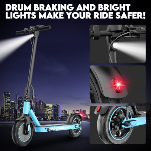 Image of Electric Scooter,8.5 inch /10 inch Solid Tires,UP to 19MPH,350W /500W Powerful Motor,20-31 Mile Range with Braking System,Foldable Lightweight Electric Scooter for Adults,Max Load 265 LBS,App Control