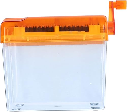 Miniatura 8 de Papel de mano manual, papel de manivela, capacidad de 1 litro de corte recto, mini herramienta de corte de papel de documentos manuales (naranja)