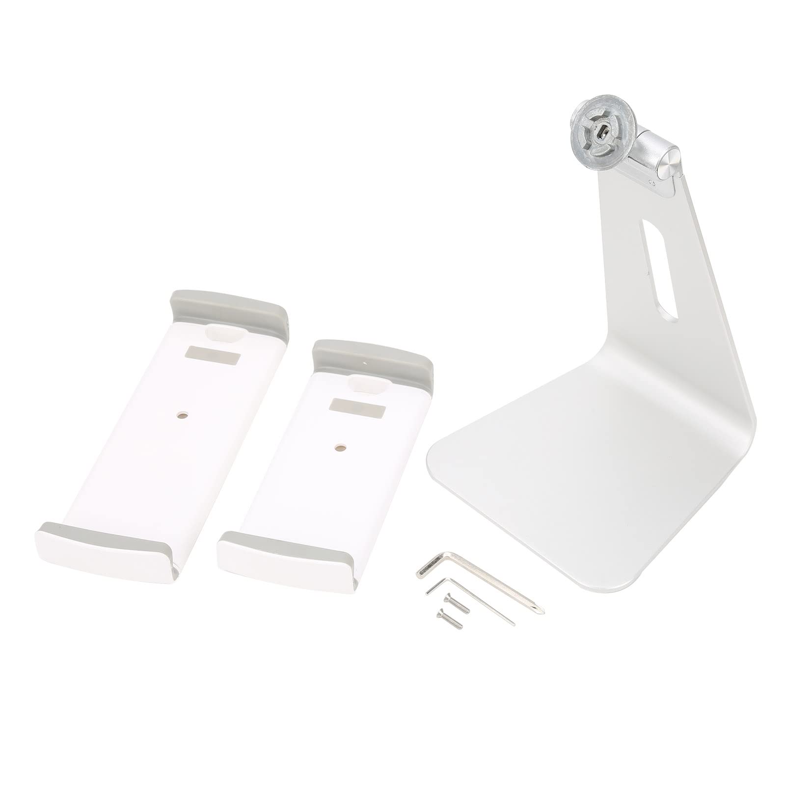 Supporto per telefono cellulare Staffa per tablet PC argento Telaio di supporto girevole regolabile in lega di alluminio per ufficio