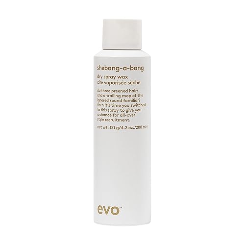 EVO Shebang-a-bang - Cera en aerosol seco - Proporciona textura, sujeción flexible y acabado mate - Cera de peinado para todo tipo de cabello,