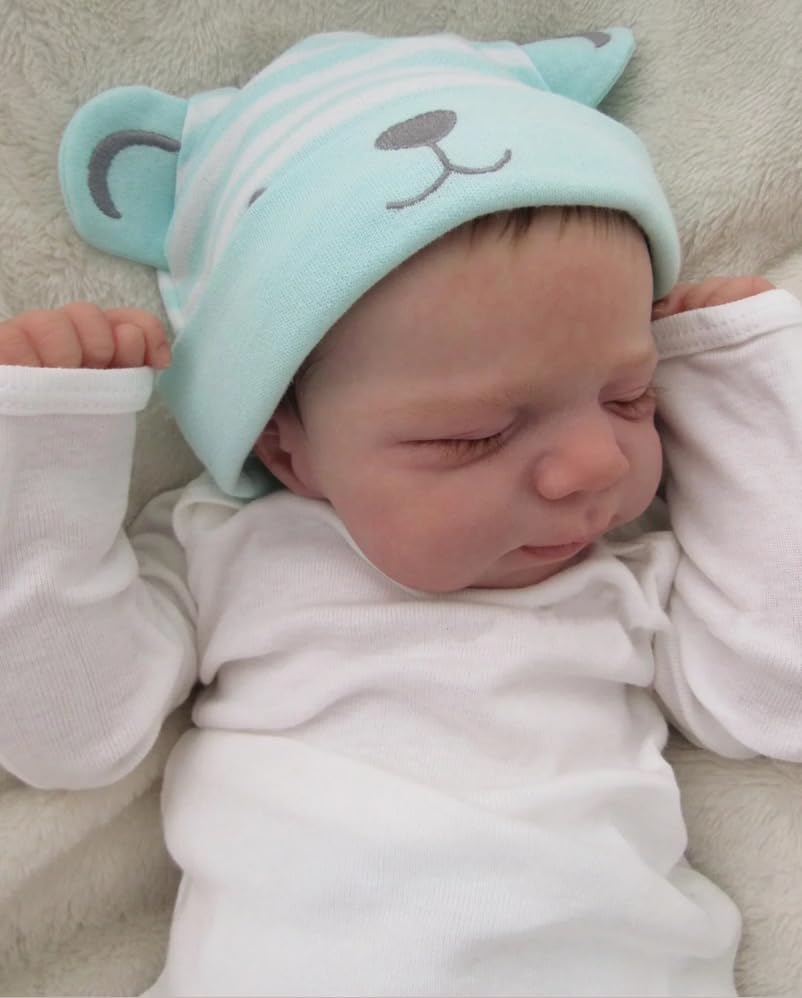 RXDOLL Reborn Baby Puppen 18 Zoll Realistische Weiche Silikon Ganzkörper Vinyl Lifelike Mädchen Wasserdicht Schlafen Neugeborene Spielzeug für Kinder Alter 3+ – Bild 4