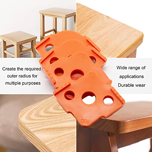 Radius Jig Router Templates Corner Radius Routing Templates, Abs+Cnc High Hardness Processing Glue, Routing Rounded Corners Router Bit Templates, R5 R10 R15 R20 R25 R30 R35 R40 (1 Set Of 4 Packs) #TOP5