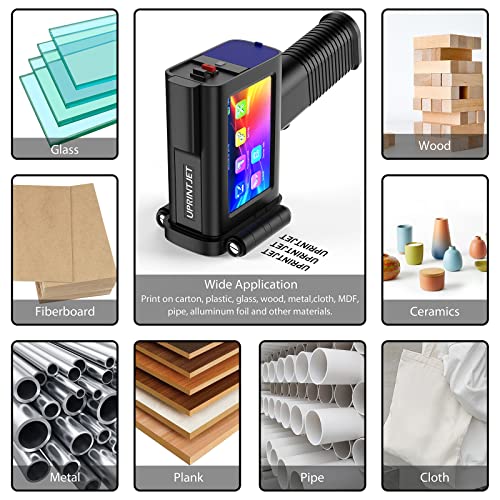 Image of Handheld Inkjet Printer BT-HH6105B2 with Photoelectric Sensor Inkjet Coder Quick-Drying Ink for Barcode QRcode Batch Number Logo Date Printing Machine Handheld Printer for Any Surface