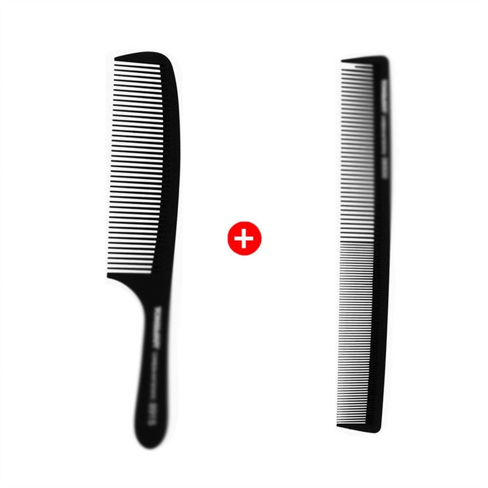 Kamm Haarpflege 2-teilig Haarstylingkamm Feinzahniges Haarkamm-Set, Stylingkamm für lockiges glattes langes kurzes Haar, Schwarze 2 Haarbürste