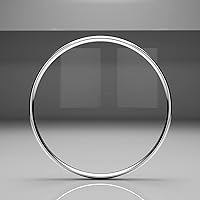 Vista 4 de Anillo de alianza de boda de plata de ley de 0.14 pulgadas de alto pulido, resistente al deslustre, ajuste cómodo, Aleación, metal, plata