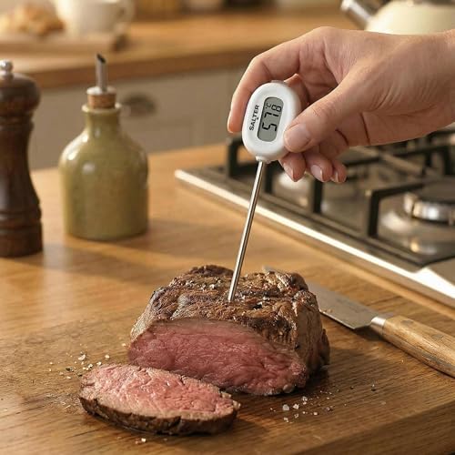 Salter 518 WHCR Digitales Bratenthermometer - Fleischthermometer, Kochen Küchenthermometer, Lange Sonde, LCD Bildschirm… – Ansicht 3