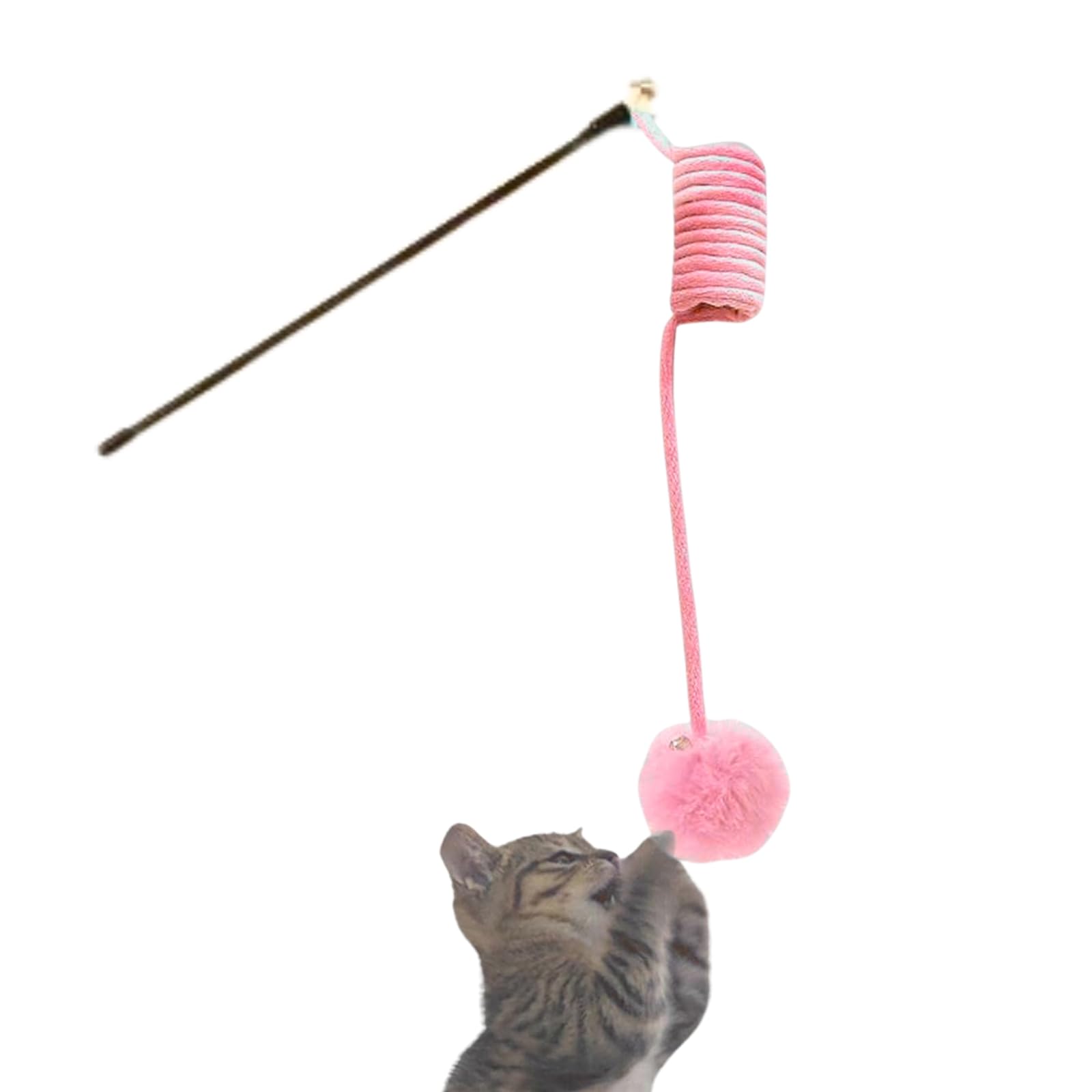 emily pets Cat Stick Toy Door Hanging Cat Toy with Suction Cup Sticky Interactive Stretchable Cat Spring for Indoor Cats Kitten Toys (Pink) (B0CM6RZVXY) Amazon Price History, Amazon Price Tracker