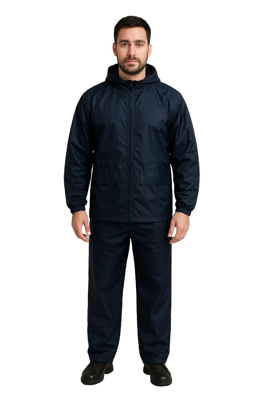 Nephar Men’s Waterproof Rain Suit – Jacket & Pant Set | Lightweight Windproof Raincoat for Bike & Outdoor