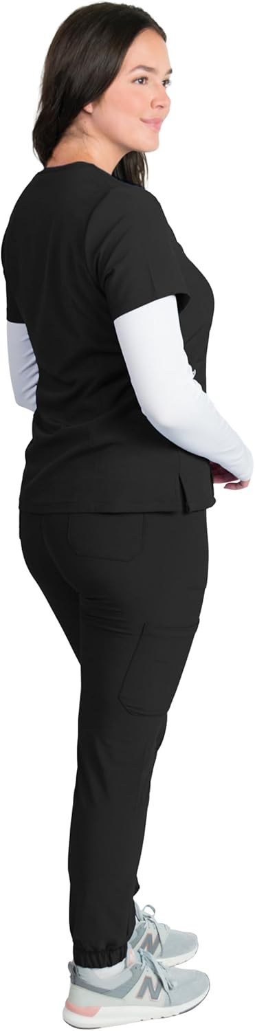 Medgear Women's 4-Way Stretch 12-Pocket Jogger Scrub Set - Image 4