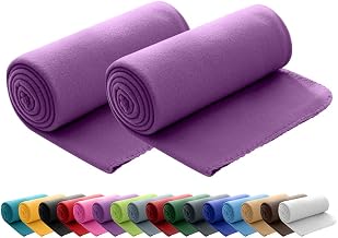 2 x Reversible Fleece Blanket 130 x 160 cm