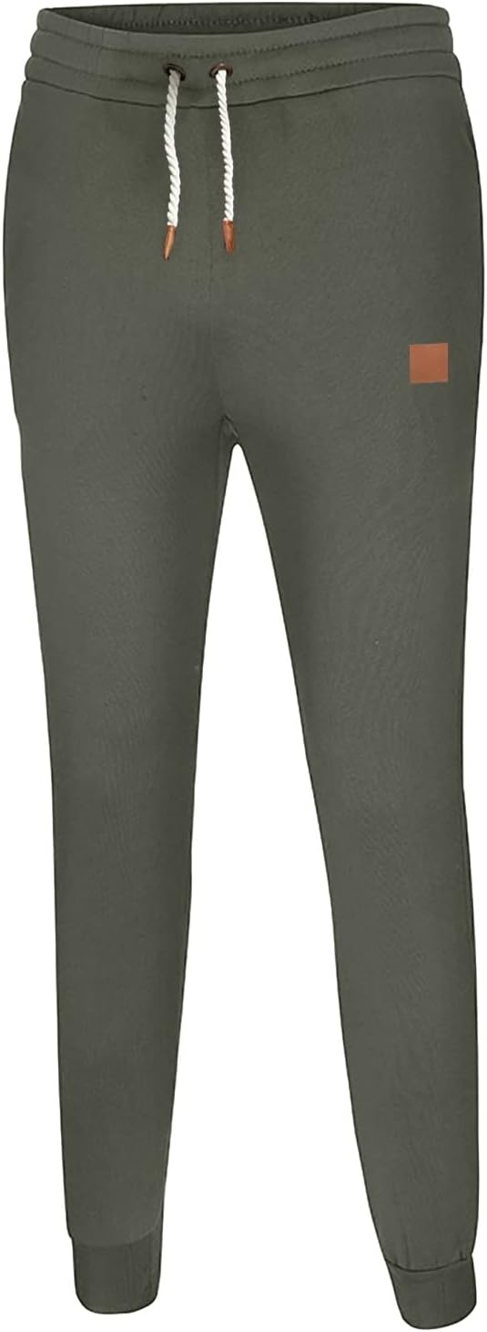 Jamron Homme Hiver Pantalons De Survêtement Jogging En Polaire Sherpa Avec 2 Poches Zippées Bas Fermés Noir S