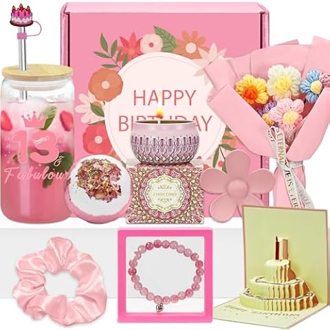 AiHeart 13th Birthday Gifts for Girl,13 Years Old Girl Gifts,Happy 13th Birthday Gifts,13th Birthday Decorations for Girl,2012 Birthday Gifts Set,13th Birthday Gifts for Her,Daughter Niece Cover