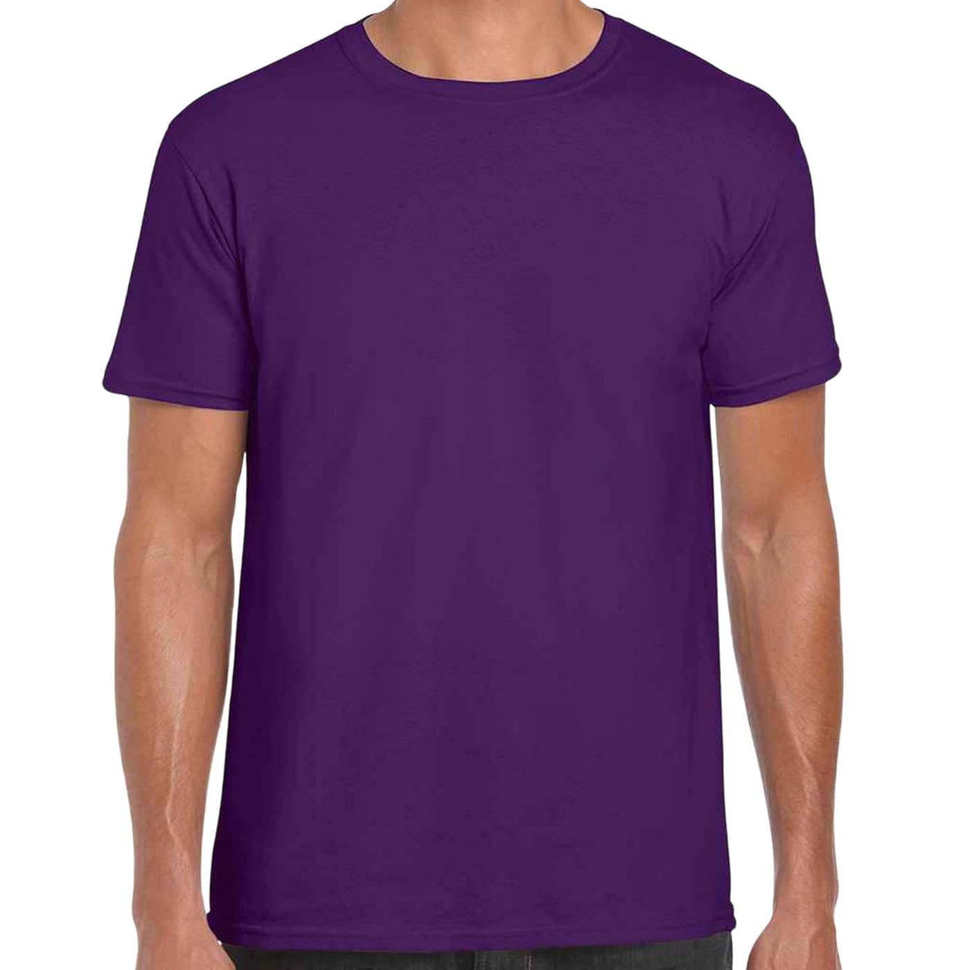 Gildan Mens Short Sleeve Soft-Style T-Shirt (2XL) (Purple)