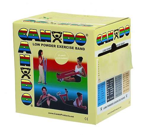 Fabrication CanDo Low Powder Exercise Band - 25 Yard roll XX Light TAN