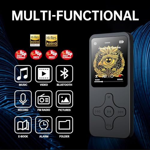 Nightingale Ⅲ :The Ultimate MP3 to Energize Your Day.Mp3 Player with Bluetooth,64GB, HiFi Lossless Sound Quality,Speaker,Recording,Photo,Video,e-Book