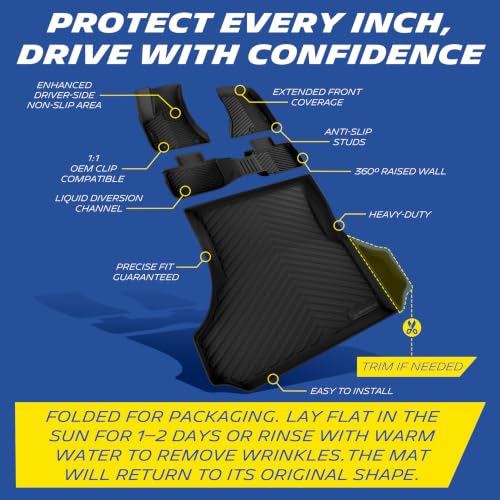 Image of Michelin Vehicle Mats for 2011-2023 Dodge Charger /Chrysler 300 RWD(4 Piece) | All-Weather TPE Custom Fit Liner, Premier