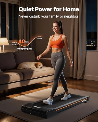 Image of MERACH Walking Pad Treadmill with Incline 10% Auto Incline, Under Desk Treadmills for Home, 350LBS Capacity Compact Treadmill 3.0HP Strong Walkingpad with Bluetooth Speaker W50 Lite Walkpad