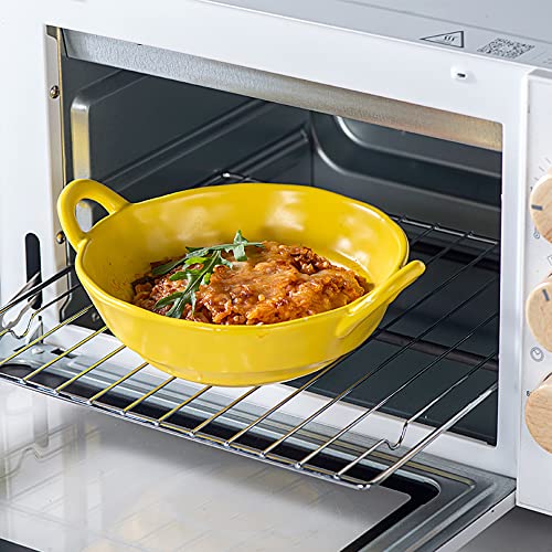 Soujoy Set Of 6 Ceramic Soup Bowl, 20Oz Individual Salad Bowls With Handles, Irregular Shape Colorful Cereal Bowl For Soup, Pasta, Ice Cream, Fruits, Dessert, Appetizer, Rice, Matte Glazed #TOP4