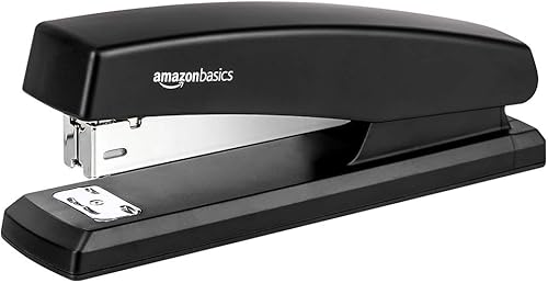Miniatura 5 de Amazon Basics Carpeta organizadora expansible, tamaño carta, negro y gris, paquete de 2 y grapadora con 1250 grapas, engrapadora de oficina,