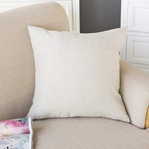 LYNKO Cushion Covers 45 x 45cm,Set of 4 Linen Pillow Covers Decorations Tropical Rain Forest Plant Pattern for Sofa, Outdoor Garden, Bed, Couch, Car(18"x18")