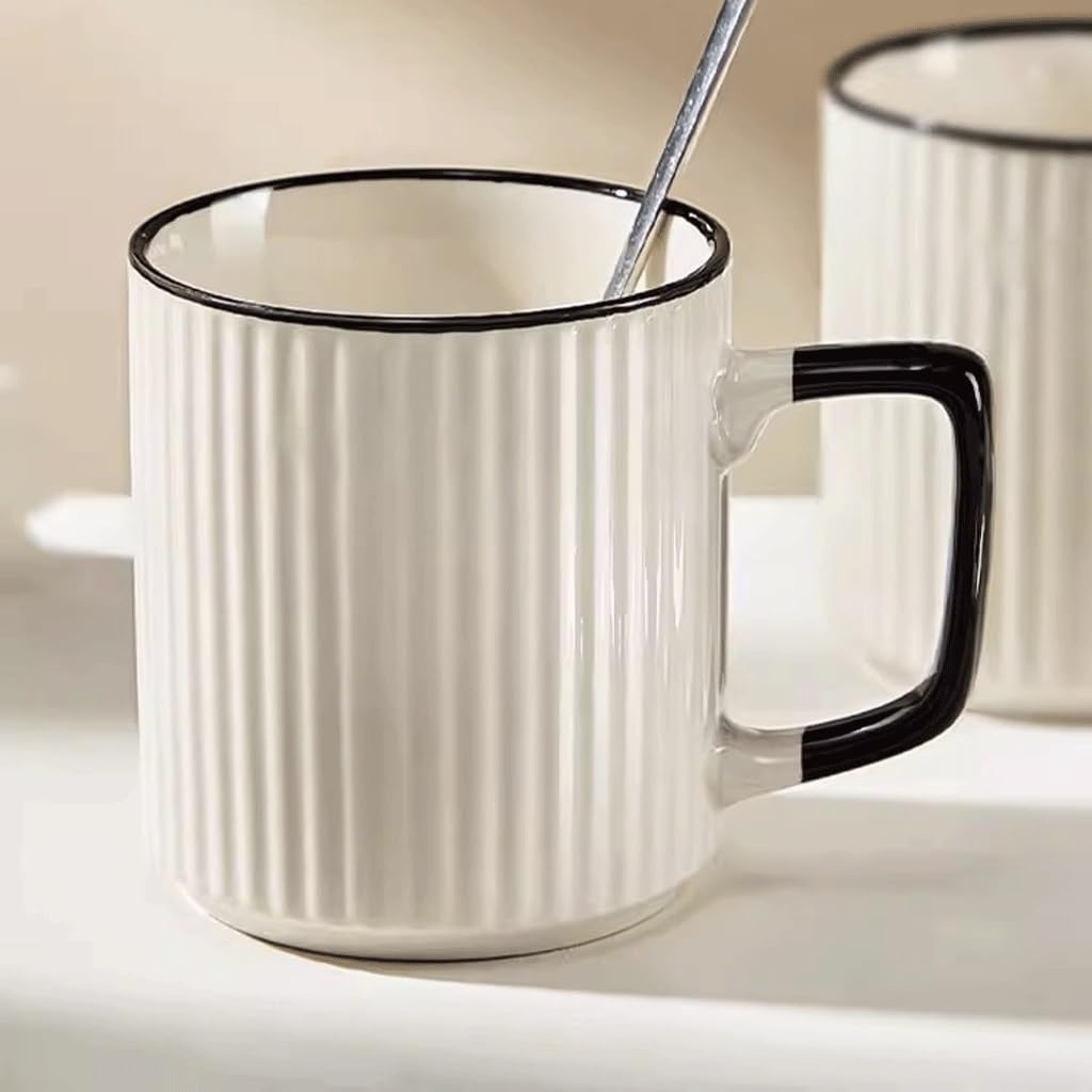 Tazza di Vetro, Tazza da tè, Tazza da caffè in Vetro, Tazza Semplice Tazza in Ceramica Tazza da Bere per Ragazzi e Ragazze Casa Coppia Ufficio Tazza da caffè (A)