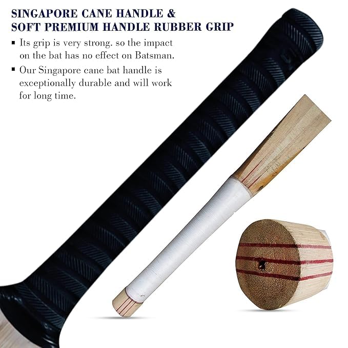 Image of Wooden Cricket Bat for All Tennis Balls (Size 5) Wood Multicolour(Cricket Bat with Ball)