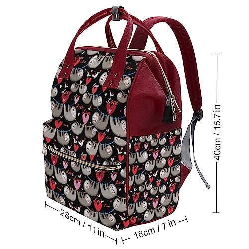 Lovers-Lemurs-Pattern-Diaper-Bag-Portable-Backpack-Mommy-Bag-Travel-Shoulder-Daypack-for-Outdoor-Working-Beach