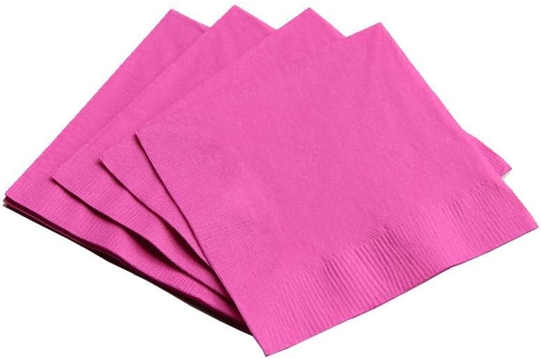 SHATCHI 100 Hot Pink Paper Napkins Serviettes Birthday Wedding Catering 33cm 2ply Hen Party