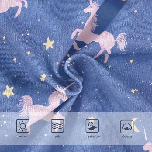 Wusikd Cartoon Unicorns Girls' Underwear Cotton Flying Sky Girls Briefs Soft Toddler Underwear 2T3