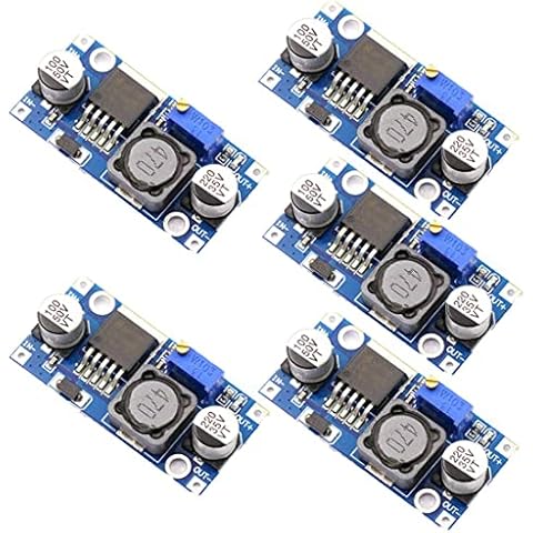 Hailege 5pcs 2596S-ADJ 3A DC-DC Step Down Buck Power Module Power Regulator Adjustable Power Convert Module 24V to 12V 5V 3V Cover