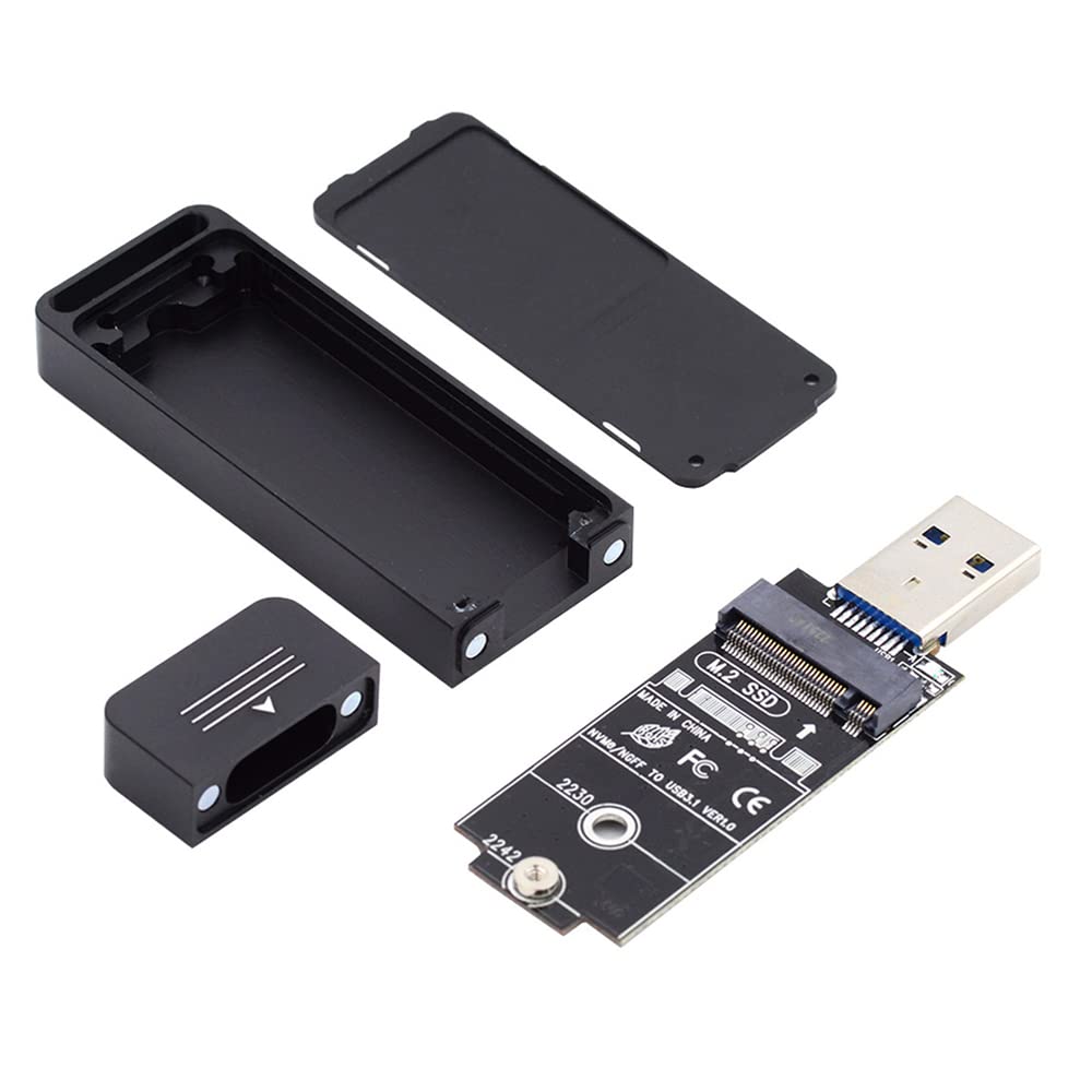 cablecc USB 3.0 to 2230 2242 M.2 NVME M-Key NGFF SATA SSD External PCBA Case Adapter RTL9210B Chipset