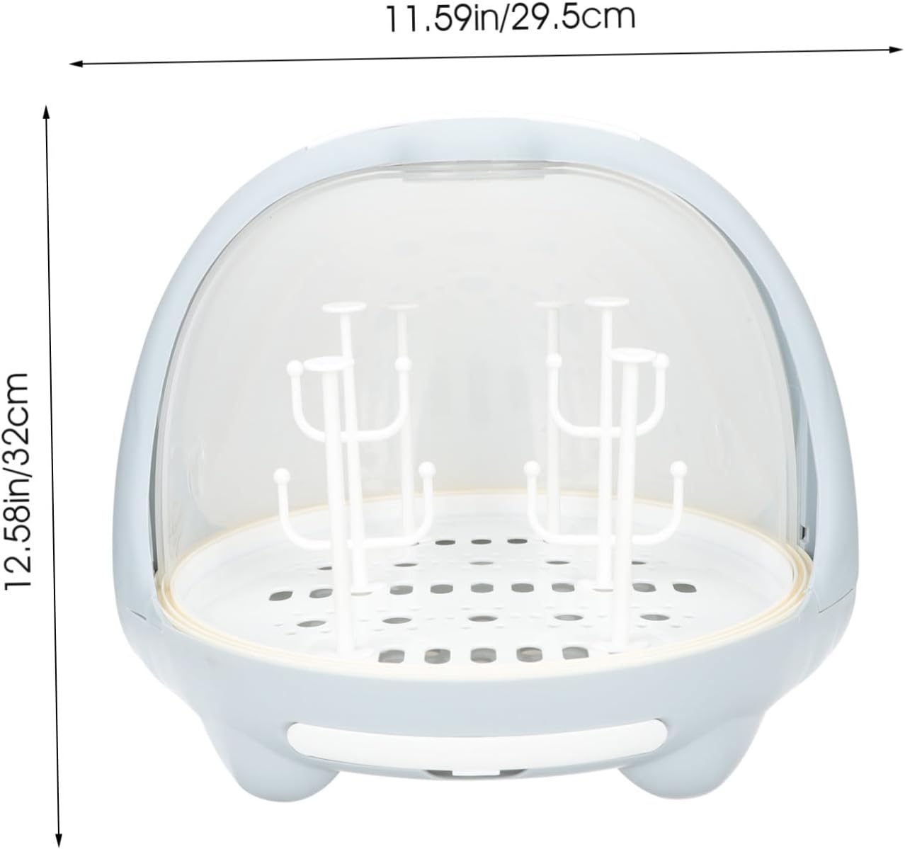 Kisangel Bottle Drying Rack and Storage Box for Bottles with Draining Tray Dustproof Sealed Container for Nursery and Travel