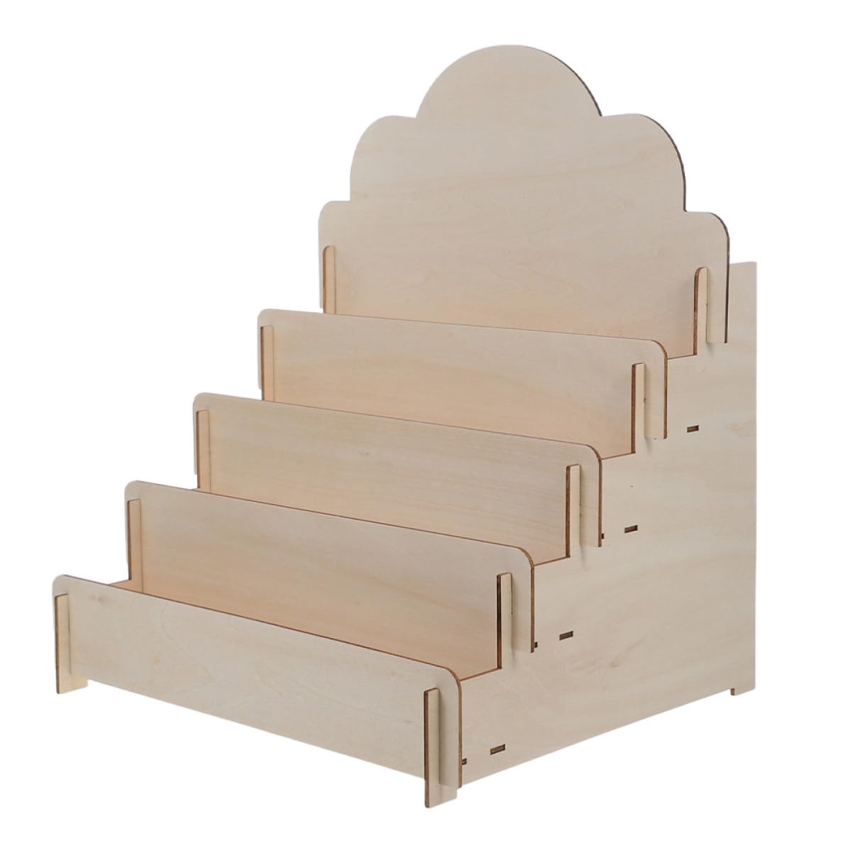Présentoir de cartes de vœux en bois support de comptoir multi-niveaux pour flyers