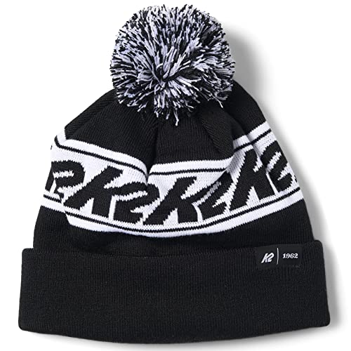 K2 Snow Unisex - Erwachsene Old School Beanie Mütze, Black-White, 1SIZ Cover