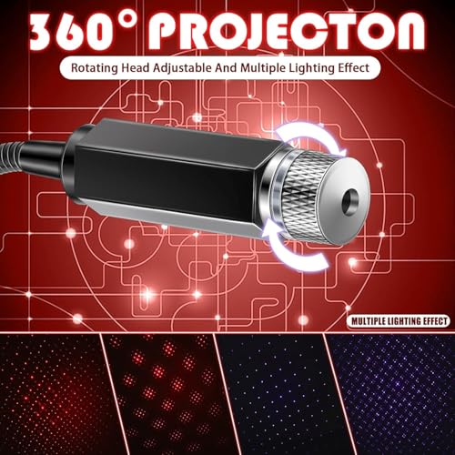 Image of Drumstone (𝐒𝐩𝐞𝐜𝐢𝐚𝐥 𝟏𝟓 𝐘𝐞𝐚𝐫𝐬 𝐖𝐚𝐫𝐫𝐚𝐧𝐭𝐲 USB Star Light Projector for Car & Room - Galaxy Night Lamp for Party, Diwali Decoration & Gift, Adjustable Neck, Plug & Play