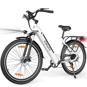ESKUTE Elektrische Fiets Polluno Plus 26/28 Inch, E-Bike Met Koppelingssensors, 250W Motor, Verwijderbare Batterij 36V 20Ah, 120KM, Unisex Elektrische Mountainbike