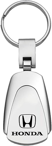 Au-TOMOTIVE GOLD, INC. Llavero de metal cromado con licencia oficial para Honda, plateado