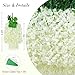 Waipfaru 40 Pack White Wisteria Hanging Flowers, Fake Flowers for Decoration, Artificial Hanging Flowers, Vines for Bedroom, Flower Garland for Home, Party, Wall, Wedding Decoration(3.6 Ft/Pcs)