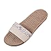Pantoufles Mode Femmes Femmes Femmes Respirant Bohême Plage Chaussures Plates Casual Sandales Femme Chaussures Printemps, Noir , 46 EU