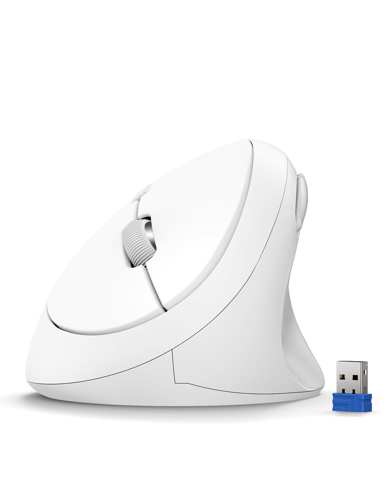 Mouse Verticale Wireless 4800 DPI - Ergonomico, Clic Silenziosi, 6 Pulsanti, Nero - Foto 11