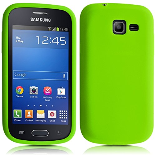 Housse Etui Coque en Silicone Vert pour Samsung Galaxy Trend Lite + Film de Protection
