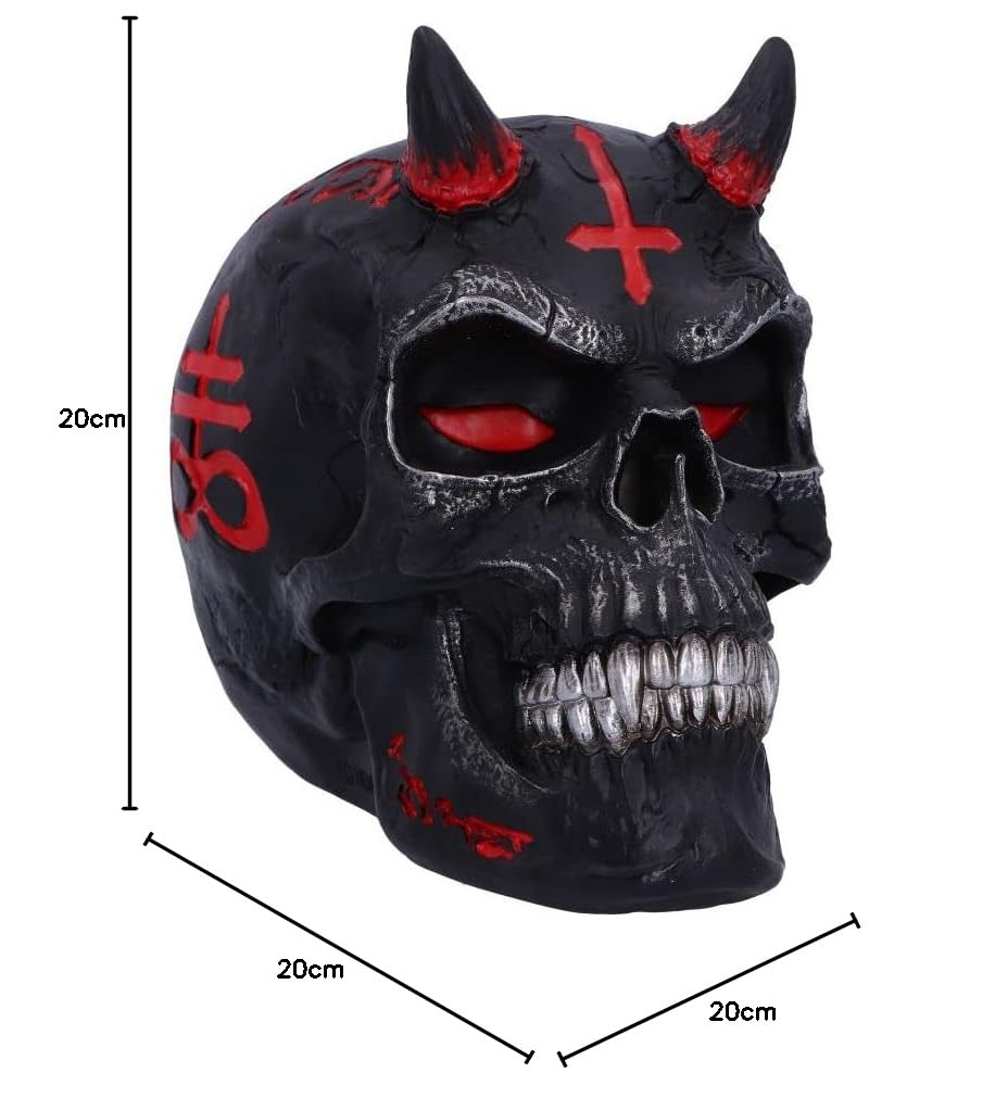 Nemesis Now Infernal Skull Unisex Dekoartikel schwarz/rot Polyresin Gothic, Totenköpfe