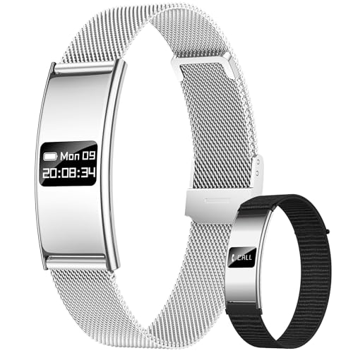 Pulsera Actividad Mujer Fitness Smartwatch: Reloj Inteligente Deportivo Delgado Monitor 24/7 y Sueño Ritmo Cardiaco SpO2 HRV Salud Función 5ATM Impermeable 2 Correas Aviso de llamada para Android iOS